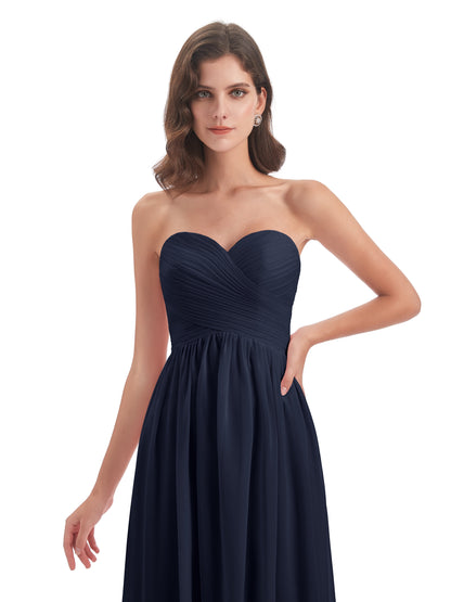 Sunny Floor Length Sweetheart Chiffon Bridesmaid Dresses