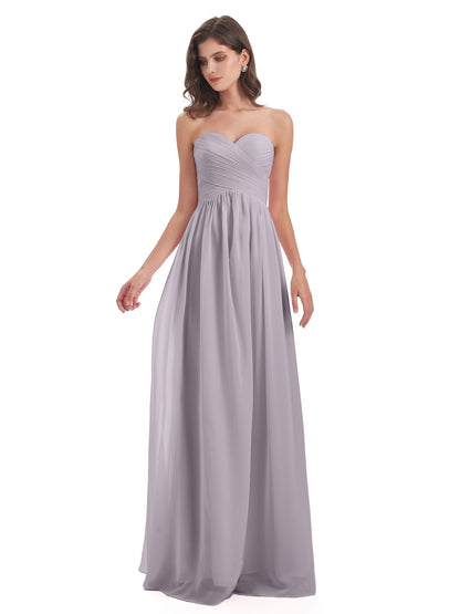 Sunny Floor Length Sweetheart Chiffon Bridesmaid Dresses