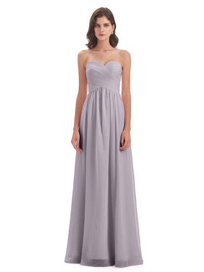 Sunny Floor Length Sweetheart Chiffon Bridesmaid Dresses