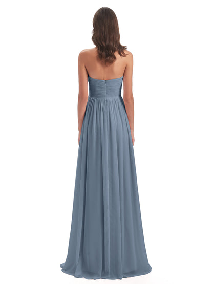 Sunny Floor Length Sweetheart Chiffon Bridesmaid Dresses