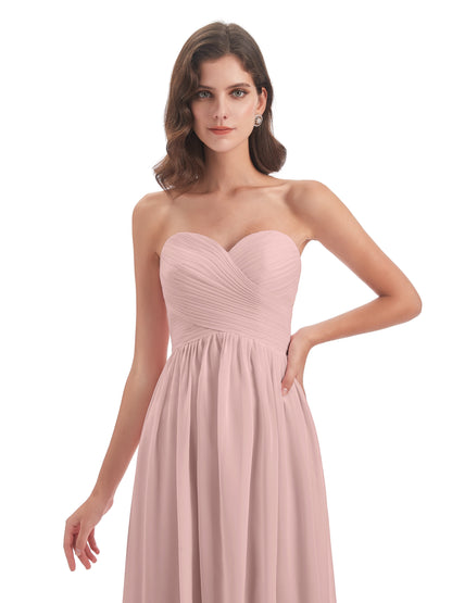 Sunny Floor Length Sweetheart Chiffon Bridesmaid Dresses