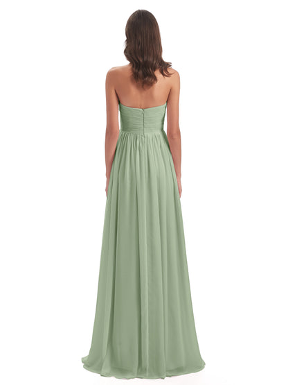 Sunny Floor Length Sweetheart Chiffon Bridesmaid Dresses