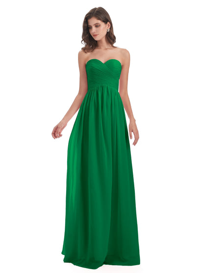 Sunny Floor Length Sweetheart Chiffon Bridesmaid Dresses