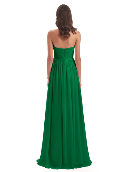 Sunny Floor Length Sweetheart Chiffon Bridesmaid Dresses