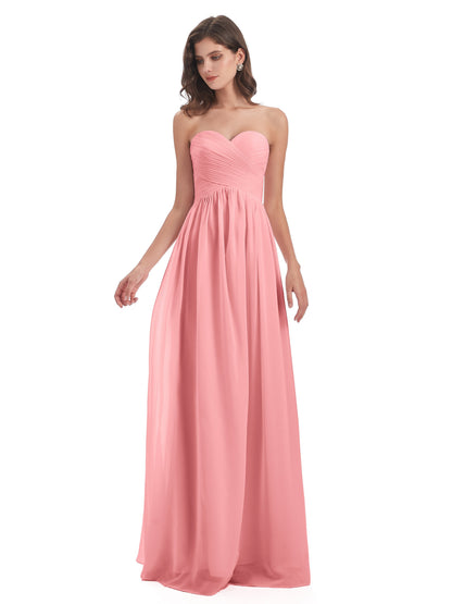 Sunny Floor Length Sweetheart Chiffon Bridesmaid Dresses