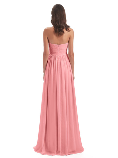 Sunny Floor Length Sweetheart Chiffon Bridesmaid Dresses