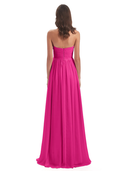 Sunny Floor Length Sweetheart Chiffon Bridesmaid Dresses