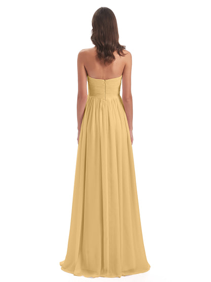 Sunny Floor Length Sweetheart Chiffon Bridesmaid Dresses
