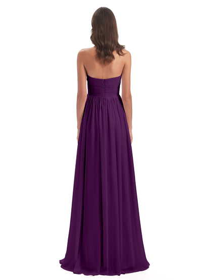 Sunny Floor Length Sweetheart Chiffon Bridesmaid Dresses