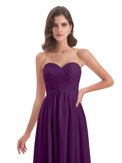 Sunny Floor Length Sweetheart Chiffon Bridesmaid Dresses