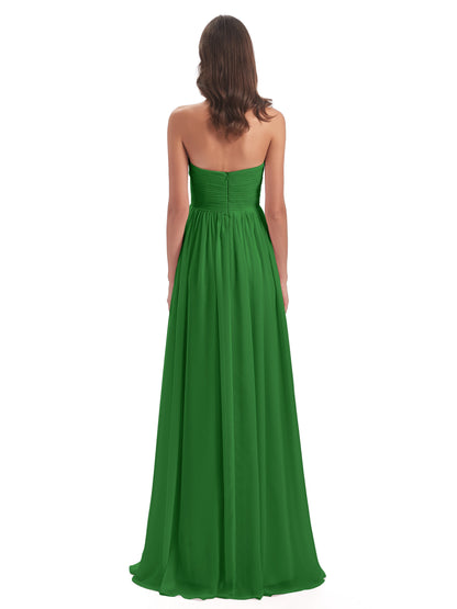 Sunny Floor Length Sweetheart Chiffon Bridesmaid Dresses