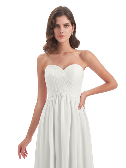 Sunny Floor Length Sweetheart Chiffon Bridesmaid Dresses