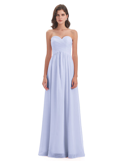 Sunny Floor Length Sweetheart Chiffon Bridesmaid Dresses