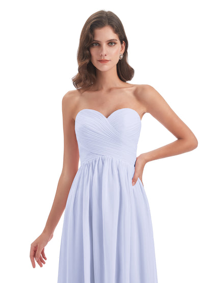 Sunny Floor Length Sweetheart Chiffon Bridesmaid Dresses