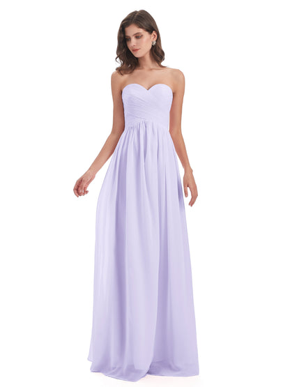 Sunny Floor Length Sweetheart Chiffon Bridesmaid Dresses