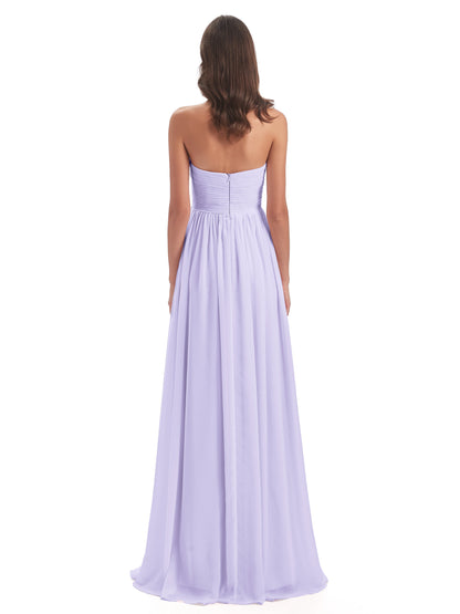 Sunny Floor Length Sweetheart Chiffon Bridesmaid Dresses