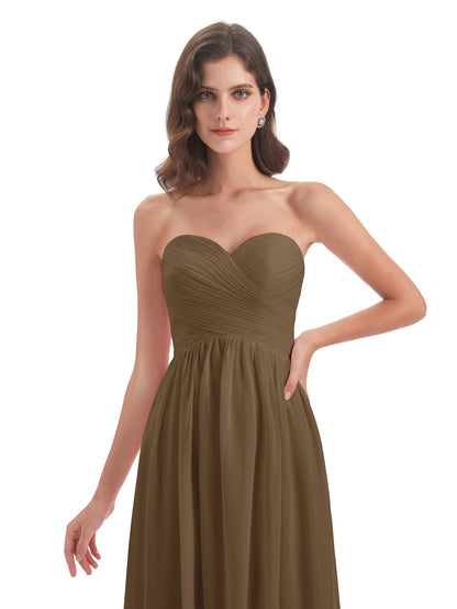 Sunny Floor Length Sweetheart Chiffon Bridesmaid Dresses