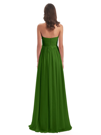 Sunny Floor Length Sweetheart Chiffon Bridesmaid Dresses