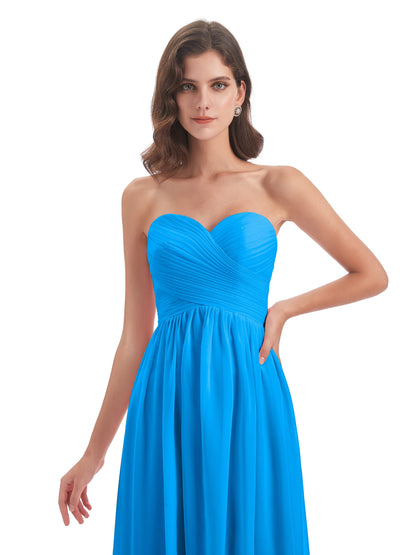 Sunny Floor Length Sweetheart Chiffon Bridesmaid Dresses