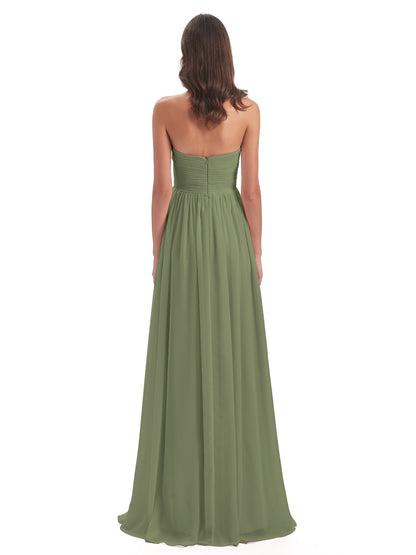 Sunny Floor Length Sweetheart Chiffon Bridesmaid Dresses