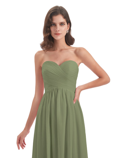 Sunny Floor Length Sweetheart Chiffon Bridesmaid Dresses