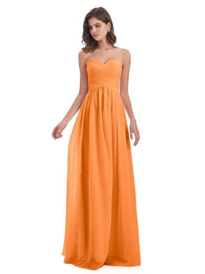 Sunny Floor Length Sweetheart Chiffon Bridesmaid Dresses