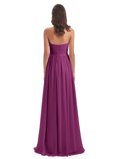 Sunny Floor Length Sweetheart Chiffon Bridesmaid Dresses