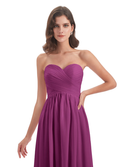Sunny Floor Length Sweetheart Chiffon Bridesmaid Dresses