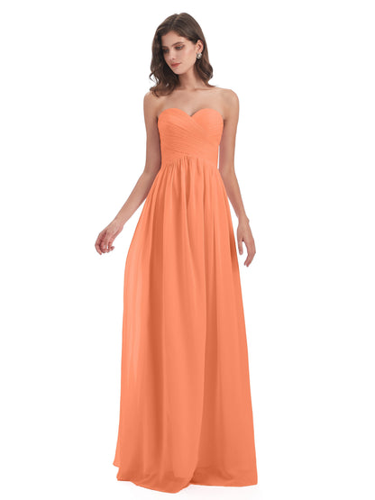 Sunny Floor Length Sweetheart Chiffon Bridesmaid Dresses