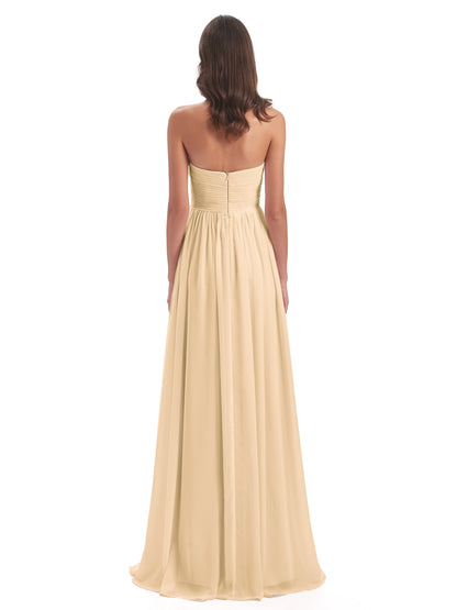 Sunny Floor Length Sweetheart Chiffon Bridesmaid Dresses