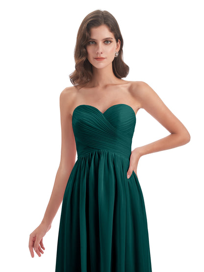 Sunny Floor Length Sweetheart Chiffon Bridesmaid Dresses