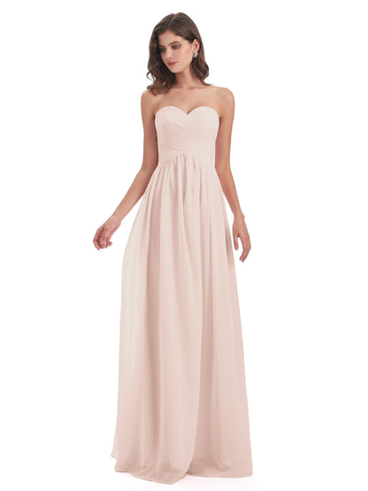 Sunny Floor Length Sweetheart Chiffon Bridesmaid Dresses
