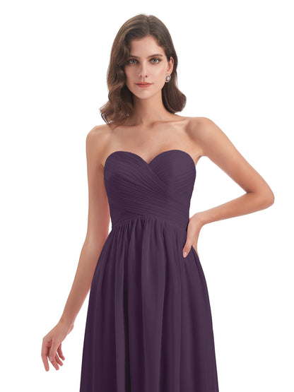 Sunny Floor Length Sweetheart Chiffon Bridesmaid Dresses