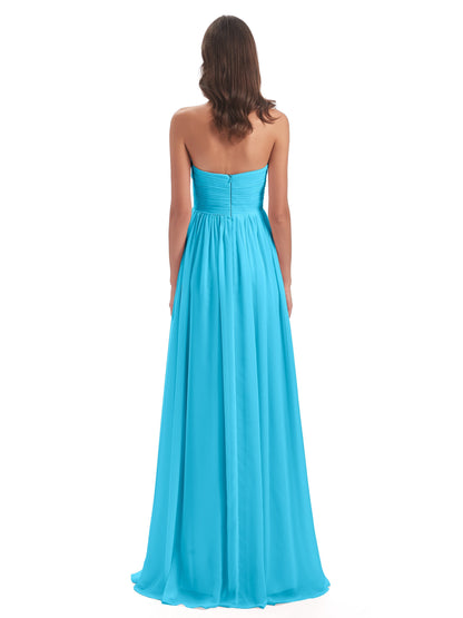 Sunny Floor Length Sweetheart Chiffon Bridesmaid Dresses