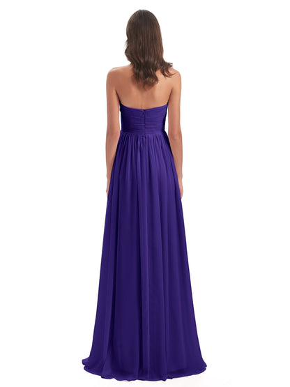 Sunny Floor Length Sweetheart Chiffon Bridesmaid Dresses