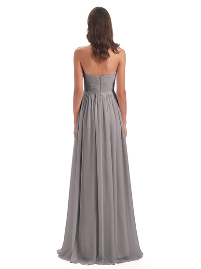 Sunny Floor Length Sweetheart Chiffon Bridesmaid Dresses