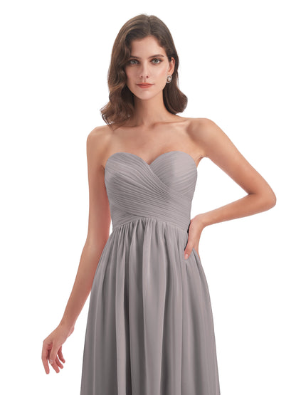 Sunny Floor Length Sweetheart Chiffon Bridesmaid Dresses