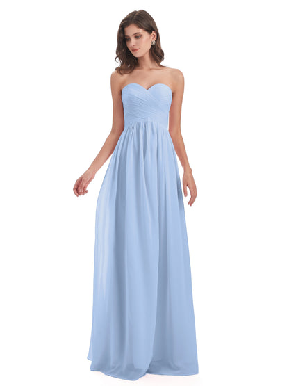 Sunny Floor Length Sweetheart Chiffon Bridesmaid Dresses