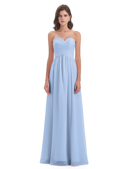 Sunny Floor Length Sweetheart Chiffon Bridesmaid Dresses