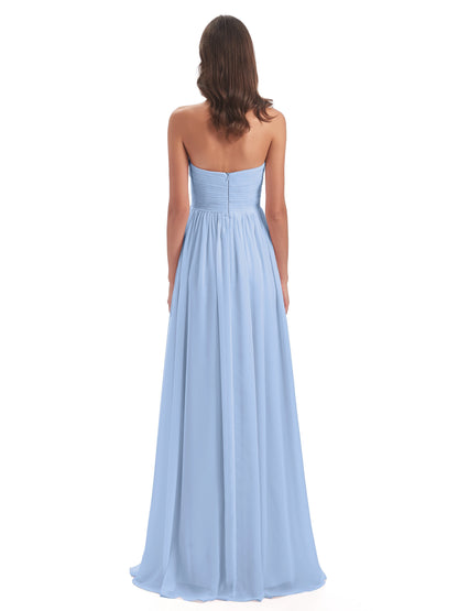 Sunny Floor Length Sweetheart Chiffon Bridesmaid Dresses