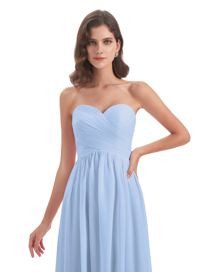 Sunny Floor Length Sweetheart Chiffon Bridesmaid Dresses