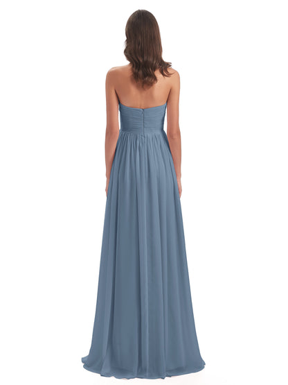 Sunny Floor Length Sweetheart Chiffon Bridesmaid Dresses