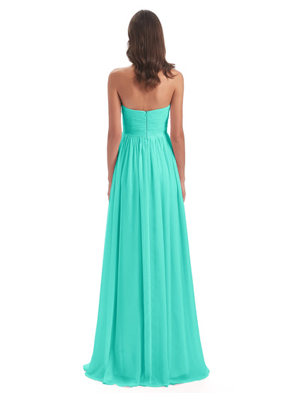 Sunny Floor Length Sweetheart Chiffon Bridesmaid Dresses