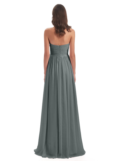 Sunny Floor Length Sweetheart Chiffon Bridesmaid Dresses