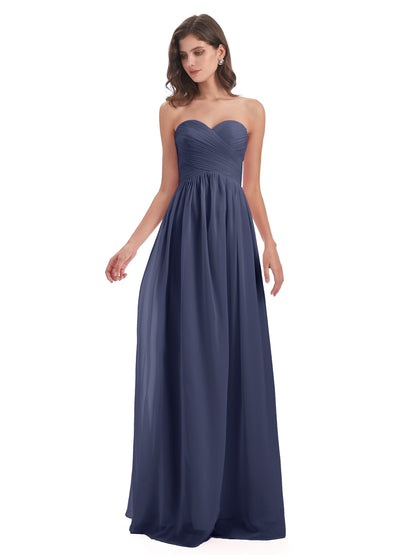 Sunny Floor Length Sweetheart Chiffon Bridesmaid Dresses