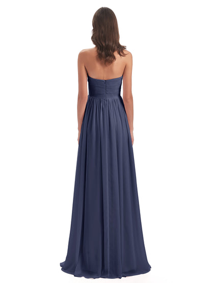 Sunny Floor Length Sweetheart Chiffon Bridesmaid Dresses