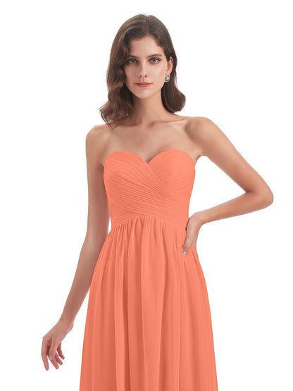Sunny Floor Length Sweetheart Chiffon Bridesmaid Dresses