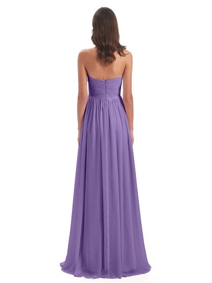 Sunny Floor Length Sweetheart Chiffon Bridesmaid Dresses
