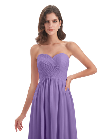 Sunny Floor Length Sweetheart Chiffon Bridesmaid Dresses