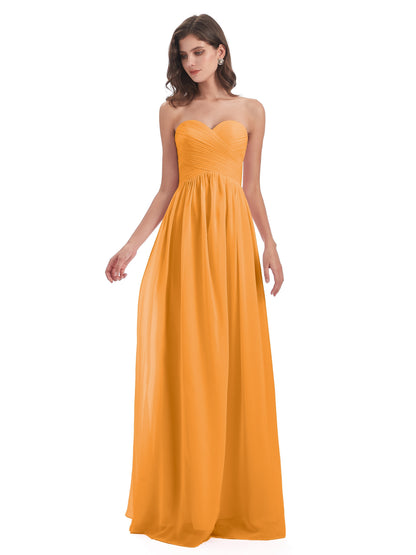 Sunny Floor Length Sweetheart Chiffon Bridesmaid Dresses